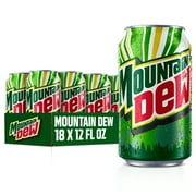 Mountain Dew Citrus Soda Pop, 12 fl oz, 18 Pack Cans