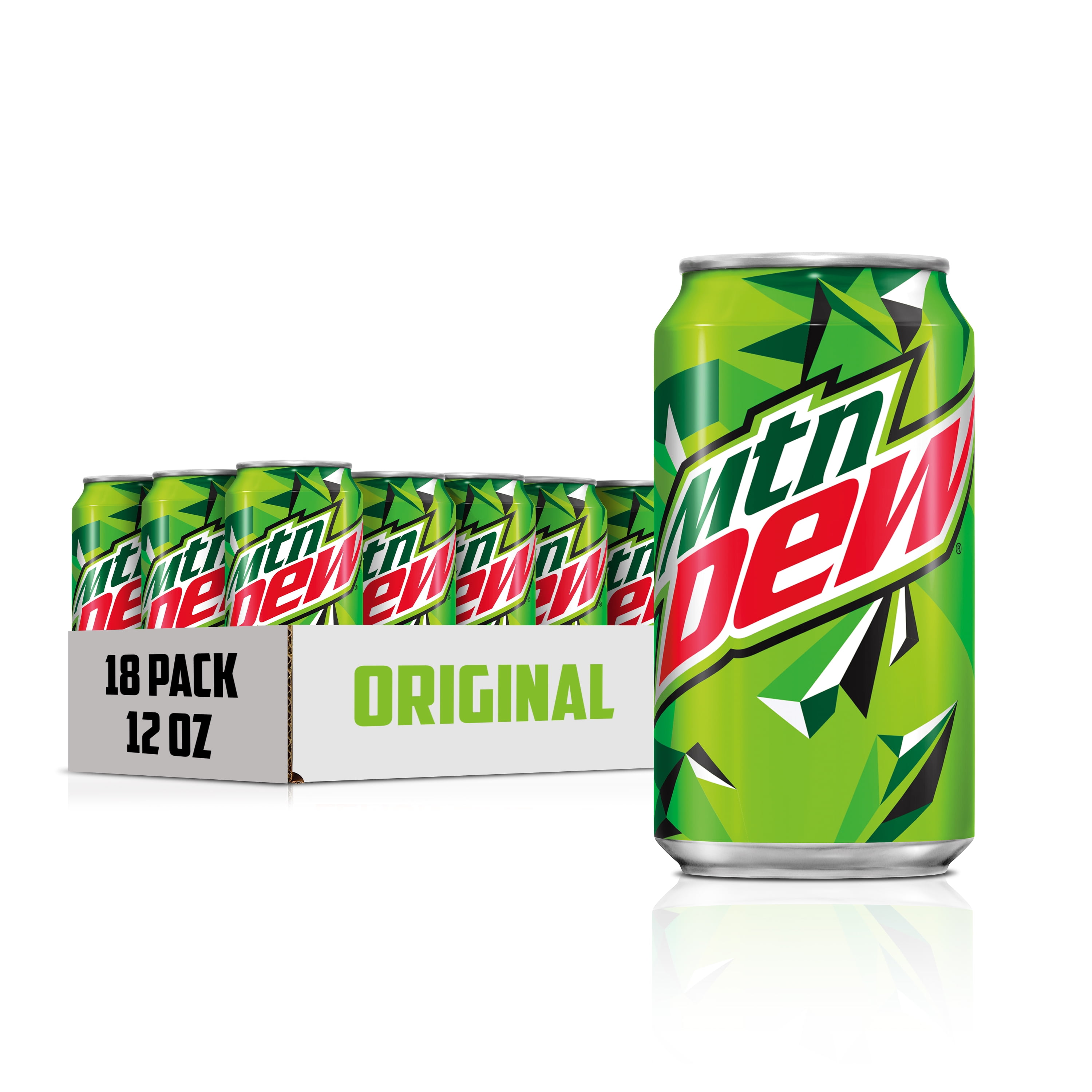 Mountain Dew Citrus Soda Pop, 12 fl oz, 18 Pack Cans