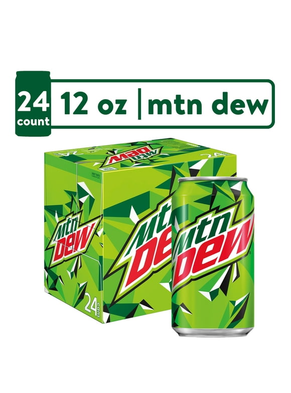 Mountain Dew Citrus Soda Pop, 12 fl oz, 24 Pack Cans