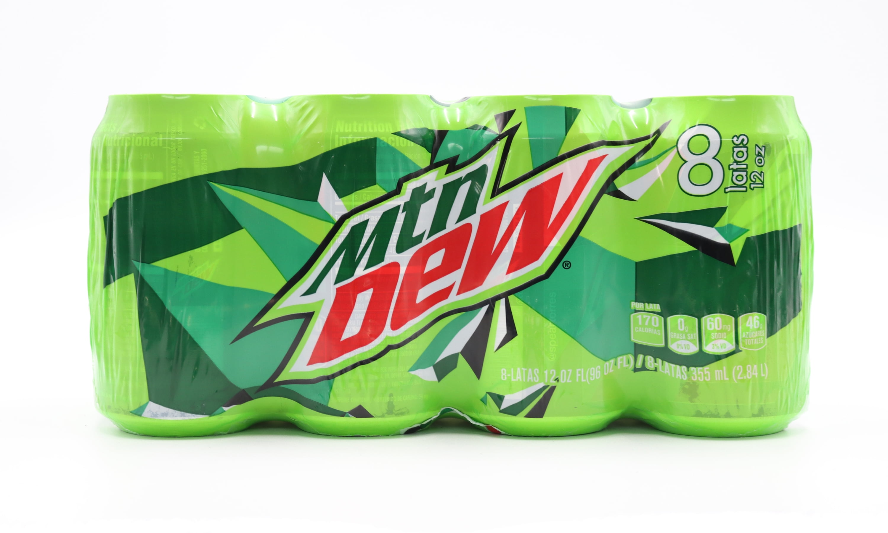 Mountain Dew Citrus Soda Pop, 12 fl oz, 8 Pack Cans, Allergens Not