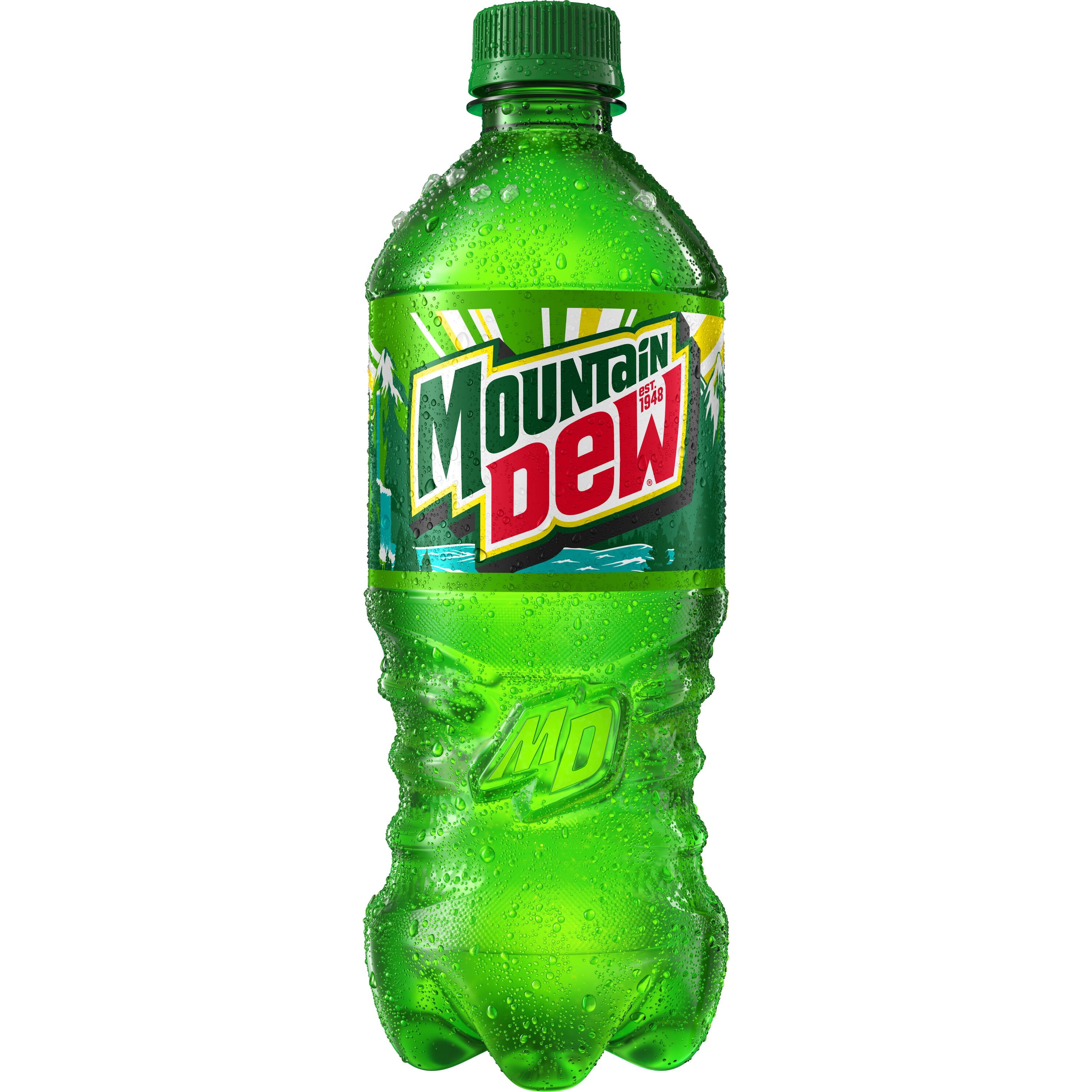 Mountain Dew Citrus Soda Pop, 20 fl oz Bottle, Allergens not Contained