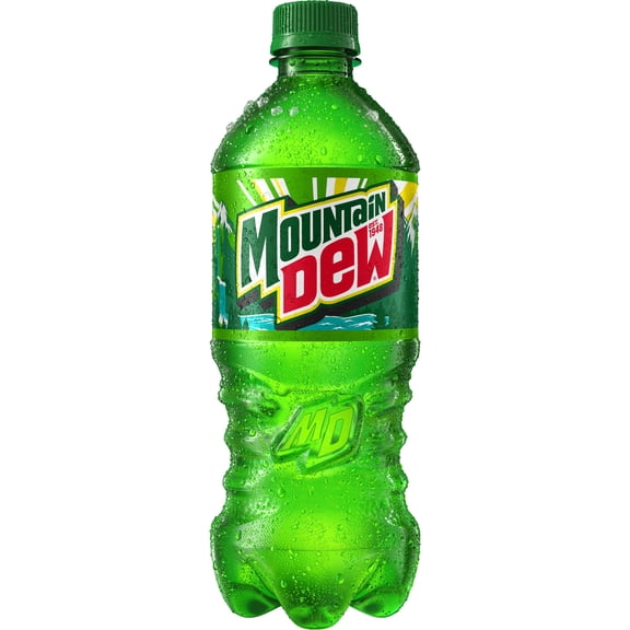 Mountain Dew Citrus Soda Pop, 20 fl oz Bottle, Allergens not Contained