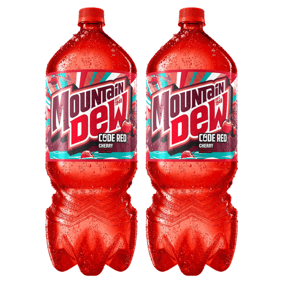 Mountain Dew Code Red Cherry Citrus Soda Pop, 2 Liter Bottle (Pack of 2)