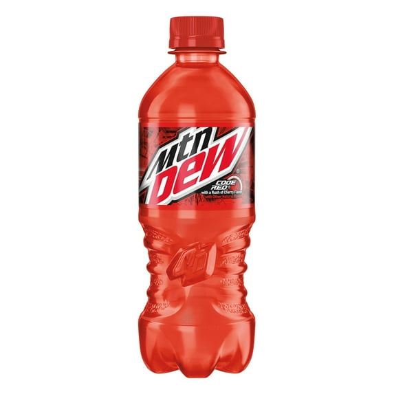 Mountain Dew Code Red Cherry Flavor Soda - 20 oz (Packaging May Vary)
