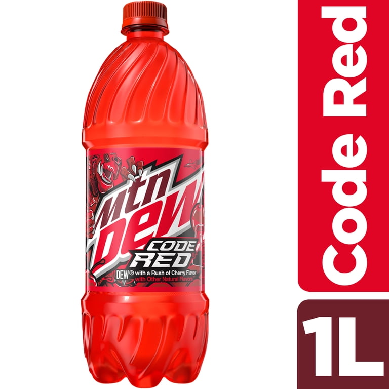 Mountain Dew Code Red Cherry Soda Pop, 1 Liter Bottle - Walmart.com