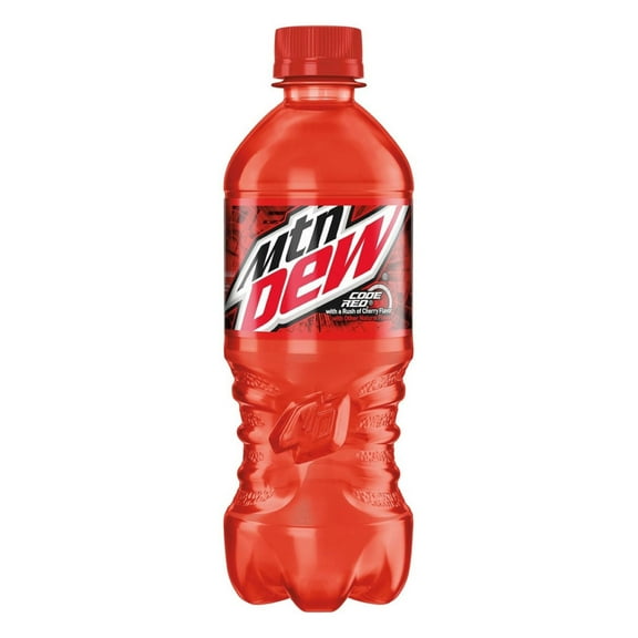 Mountain Dew Code Red Soda 20oz Bottles, Quantity of 16