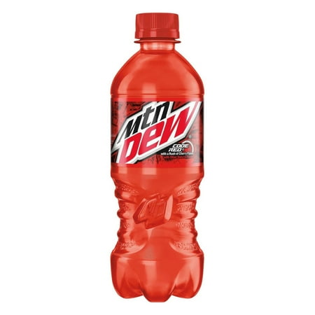 Mountain Dew Code Red Soda 20oz Bottles, Quantity of 6