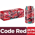 Code Red Pop Mountain Dew Code Red Soda, Cherry Flavored Soda Pop, 12 fl oz Cans, 24 ...
