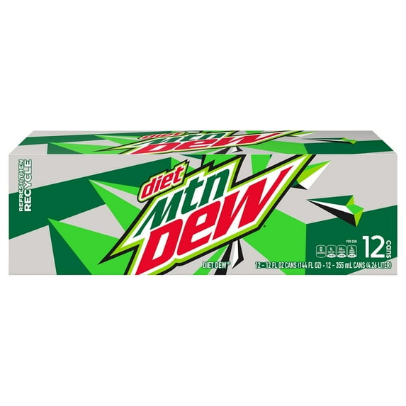 Mountain Dew Diet Soda 12 oz Cans - 12 pk