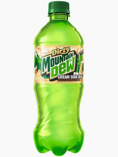 Mountain Dew Dirty Cream Soda, 20 Oz Bottle -24-pack
