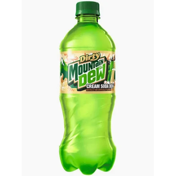 Mountain Dew Dirty Cream Soda, 20 Oz Bottle -24-pack
