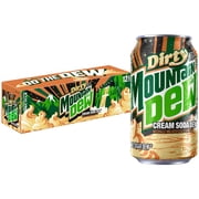 Mountain Dew Dirty Dew Cream Soda, Zero Sugar, 12 fl oz cans, 12 pack
