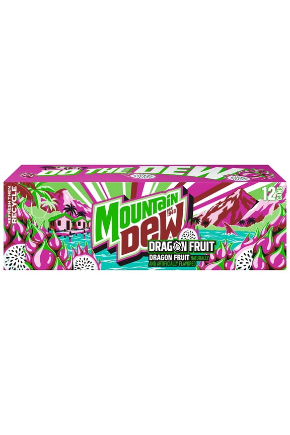 Soda Dragon Fruit 12 fl oz, 12 Count