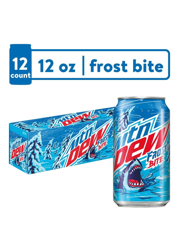 Mountain Dew Frost Bite Melon Citrus Soda Pop, 12 fl oz, 12 Pack Cans