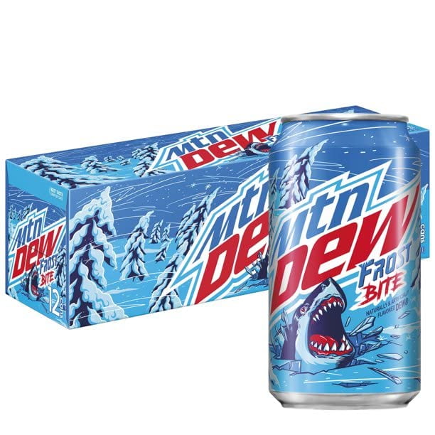 Mountain Dew Frost Bite Reserve Stash Cans or Bottles (Pack of (12