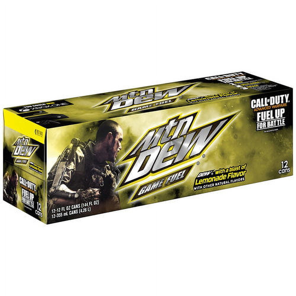 Mountain Dew Game Fuel Lemonade Soda Pop, 12 fl oz 12 Pack Cans