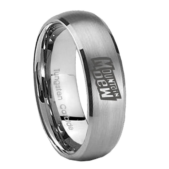 Mountain Dew Gray Dome Tungsten Men's Ring 10MM