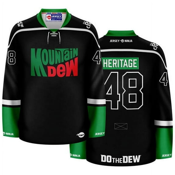 Mountain Dew Heritage Logo Blackout Hockey Jersey