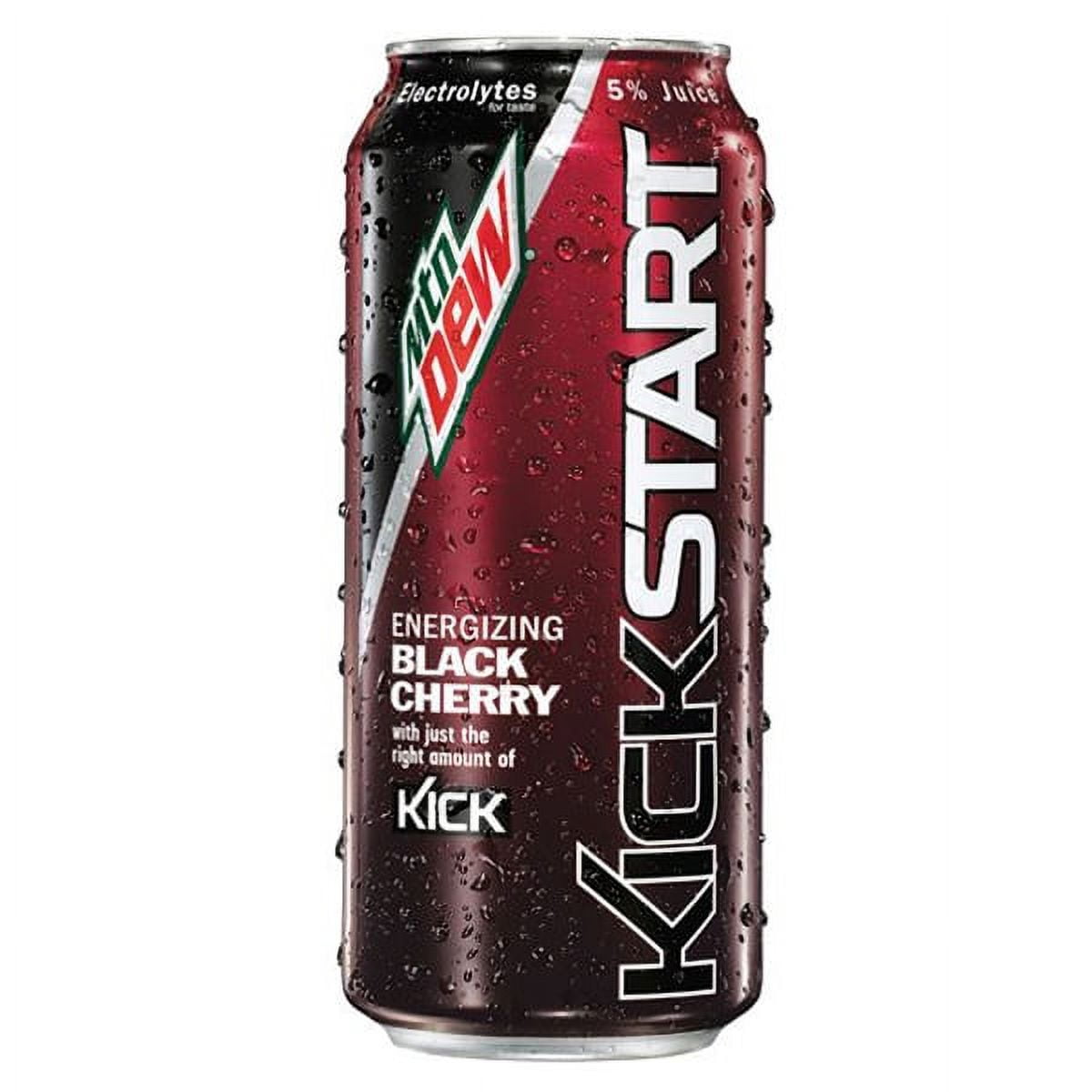 Mountain Dew Kickstart Black Cherry 16 Oz Cans Pack of 12