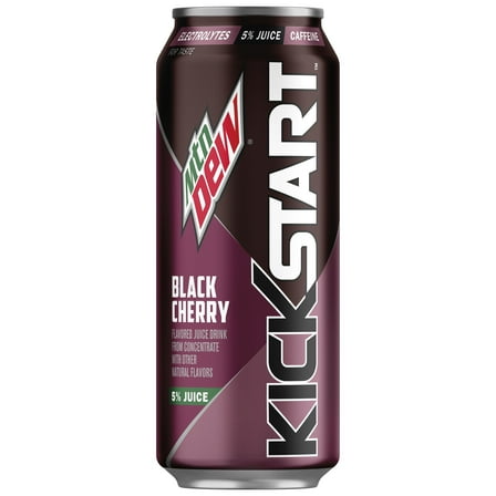 Mountain Dew Kickstart Energizing Juice Beverage, Black Cherry, 16 fl oz, 1 Count