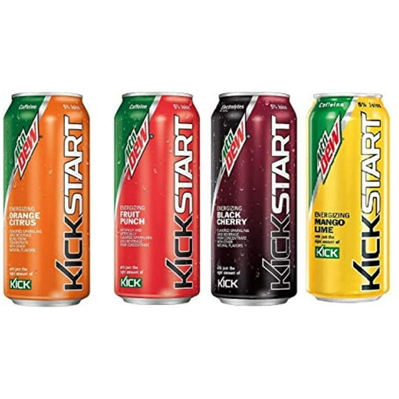 Mountain Dew Kickstart Energy Drink Variety Pack - 16 Count