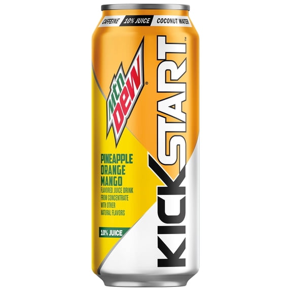Mountain Dew Kickstart Juice Drink Pineapple Orange Mango Flavored,12 pack, 16 fl oz cans