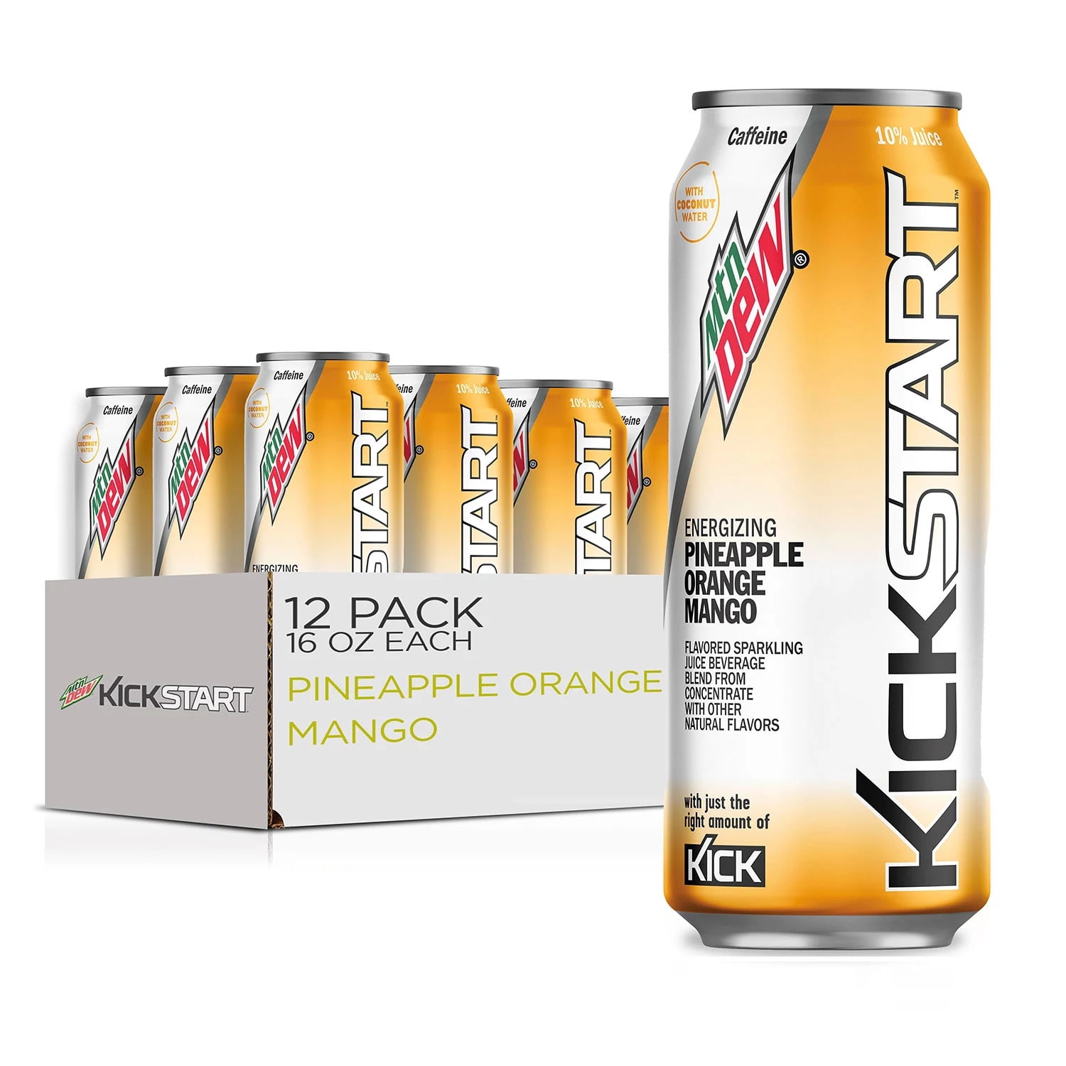 Mountain Dew Kickstart Pineapple Orange Mango, 16 fl. oz