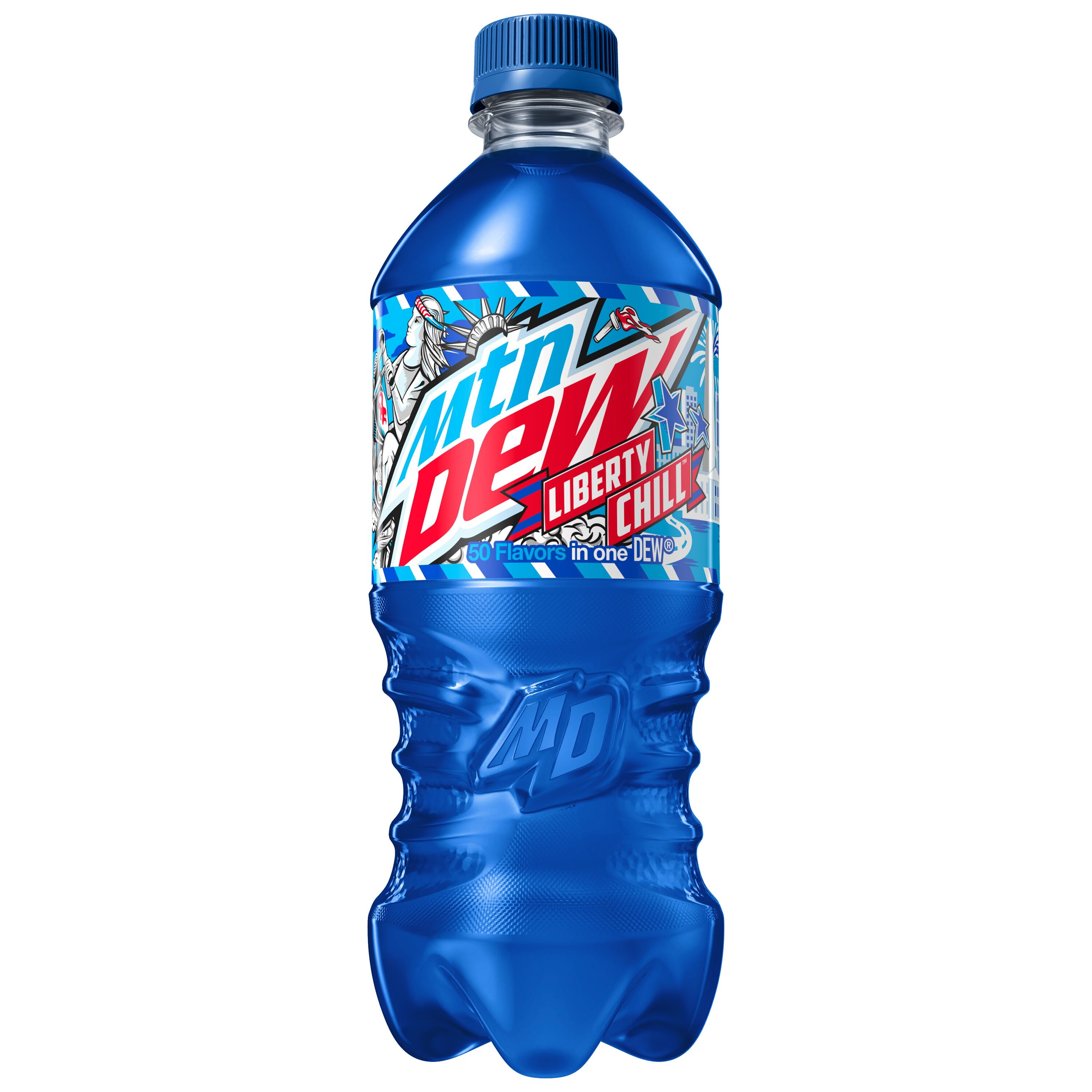 Mountain Dew Liberty Chill 50 Flavor Citrus Soda Pop, 20 fl oz Bottle