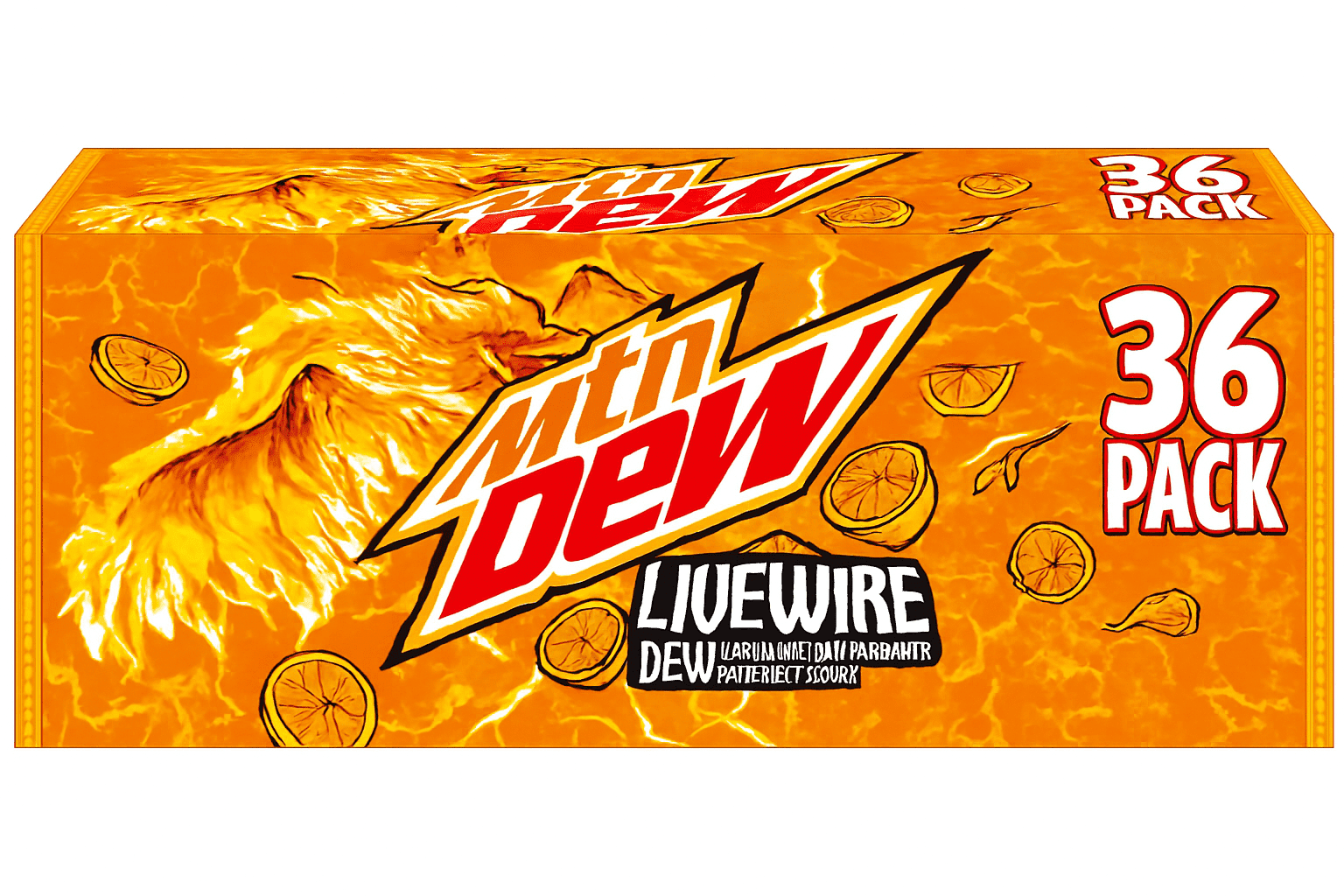 Mountain Dew Live Wire Soda Pop, Citrus with Orange Natural and Artificial Flavors, 12 fl oz, Pack of 36 – Bold & Refreshing