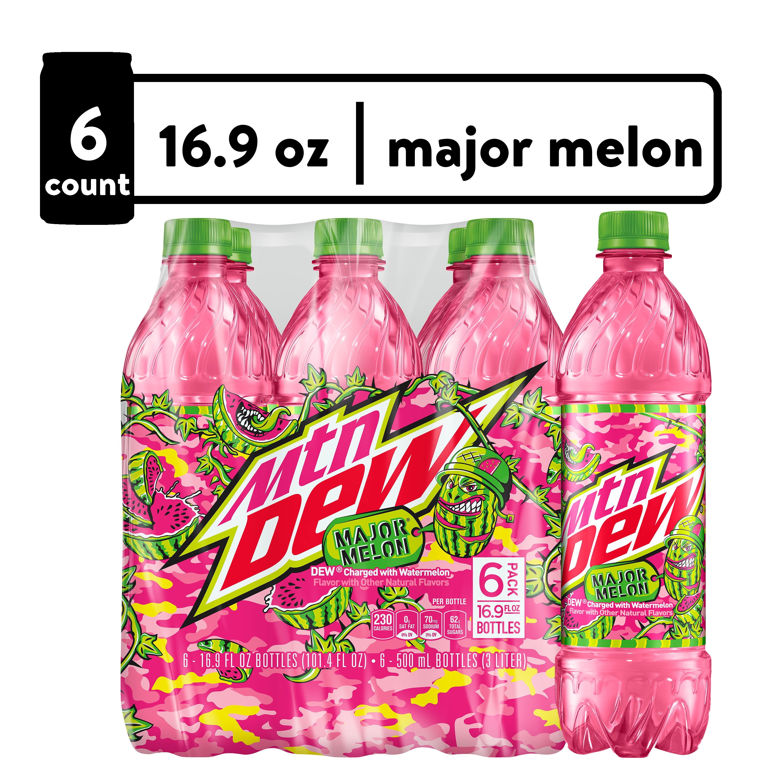 [定休日以外毎日出荷中] Dew Mountain Major 16.9 Pop, Soda Citrus Watermelon Melon, その他