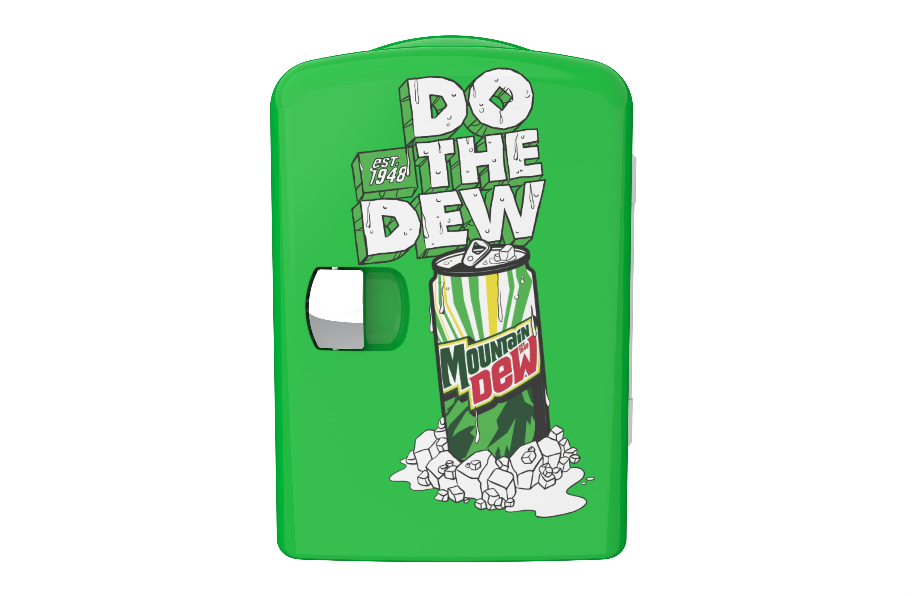 Mountain Dew Retro Mini Fridge 6 Can – Portable Beverage Cooler, Small Drink Fridge for Soda, Skincare, Bedroom, Office
