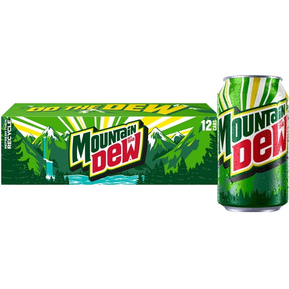 Mountain Dew Original Soda, 12 fl oz, 12 Count