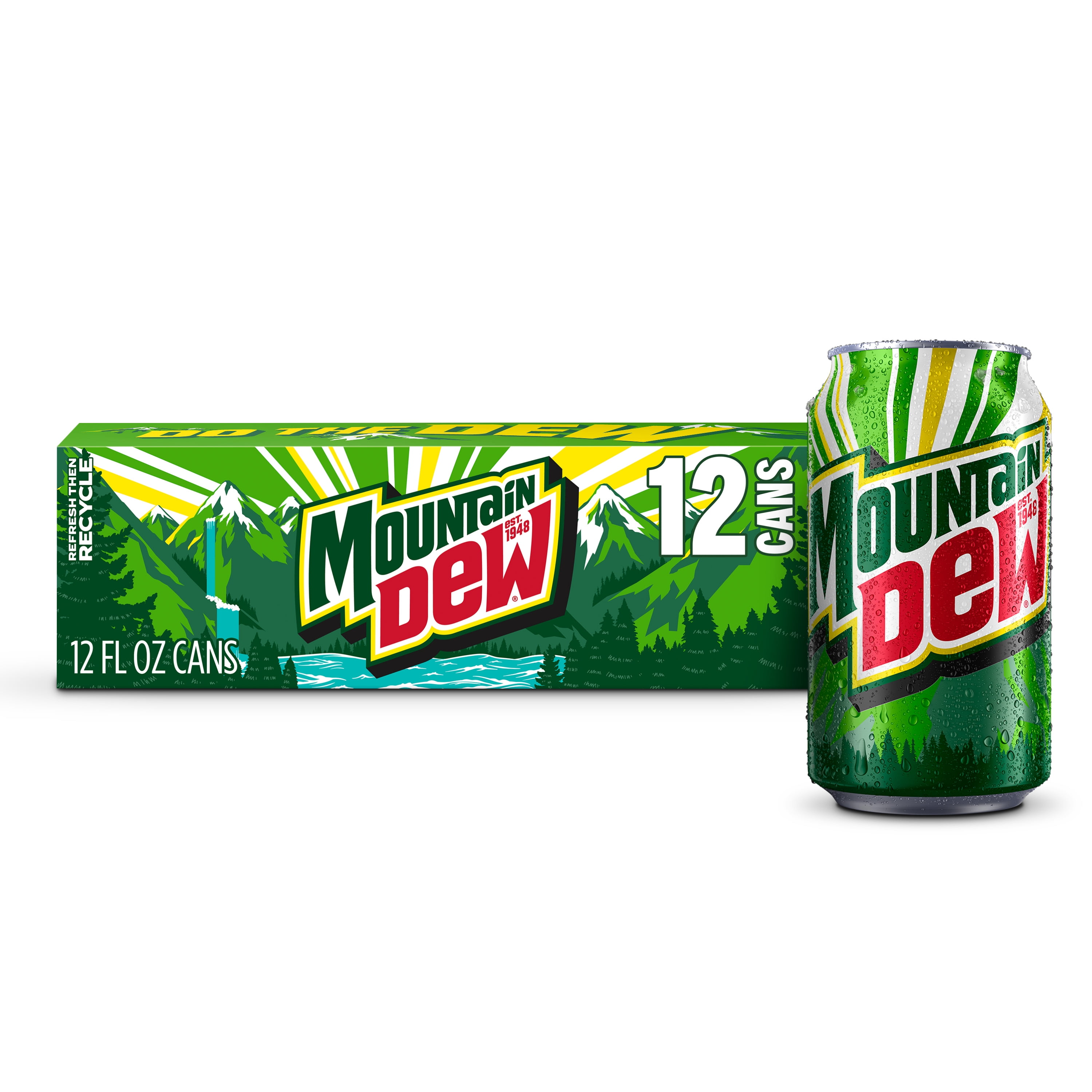 Mountain Dew Original Soda, 12 fl oz, 12 Count