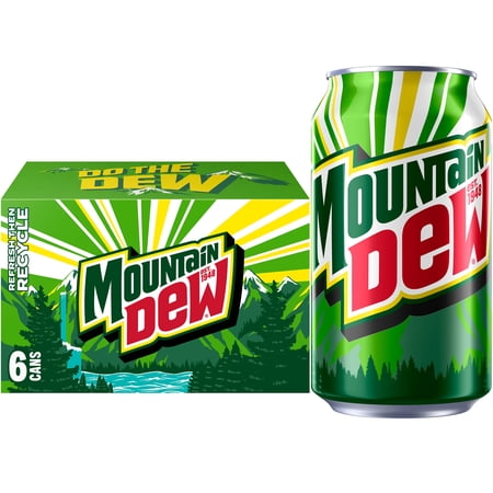 Mountain Dew Original Soda, 12 fl oz, 6 Pack Cans