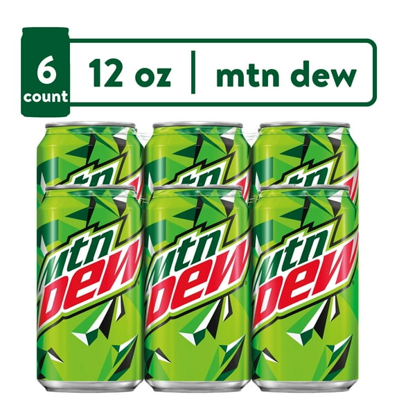 Mountain Dew Original Soda Pop, 12 fl oz, 6 Pack Cans