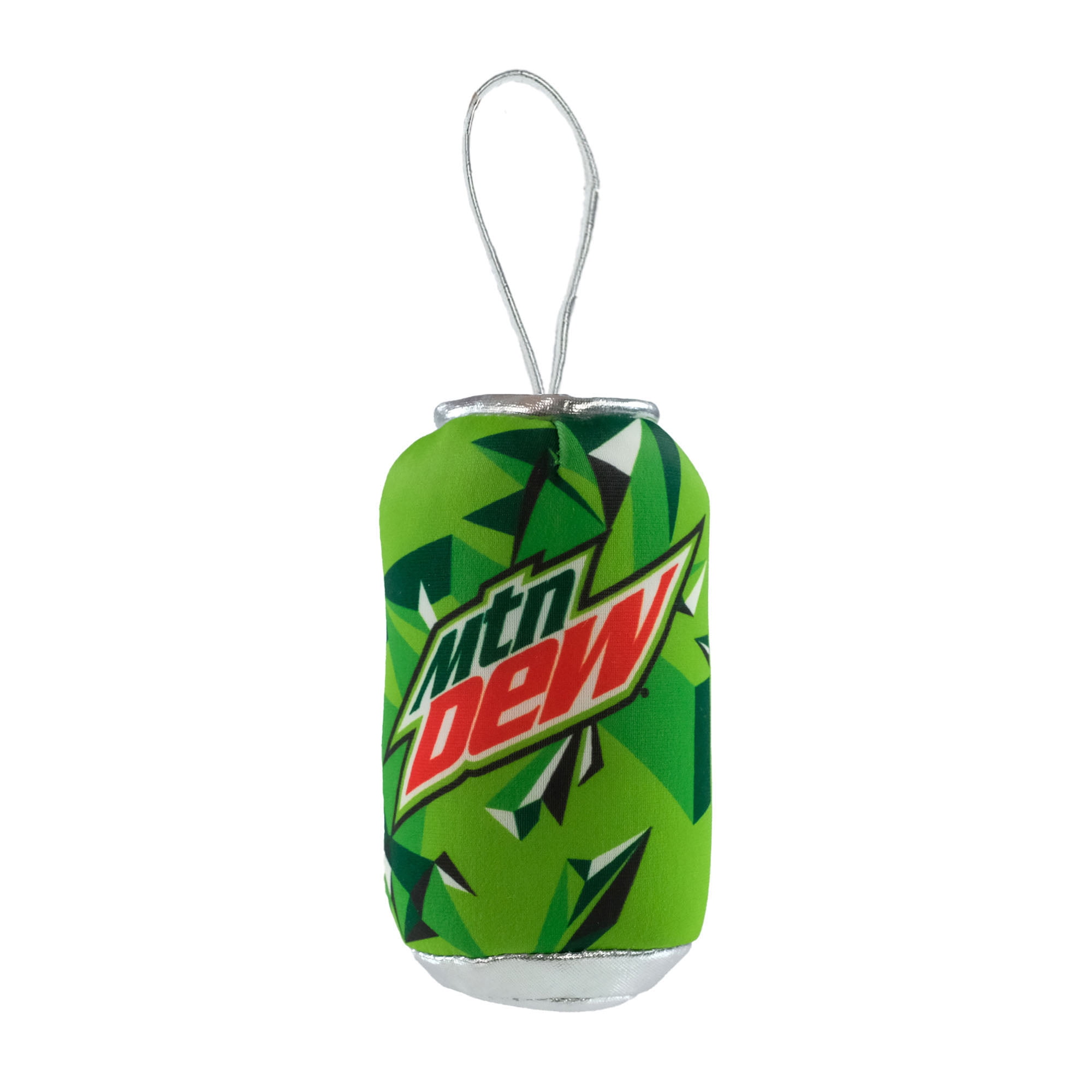 Mountain Dew Plush Christmas Ornament, Green, 1 Count, Polyester