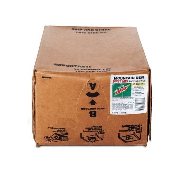 Mountain Dew Post Mix Fountain Syrup Citrus, 5 Gallon Bag-in-Box