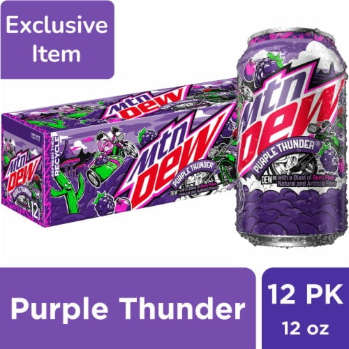 Mountain Dew Purple Thunder Soda Cans 12 pk / 12 oz