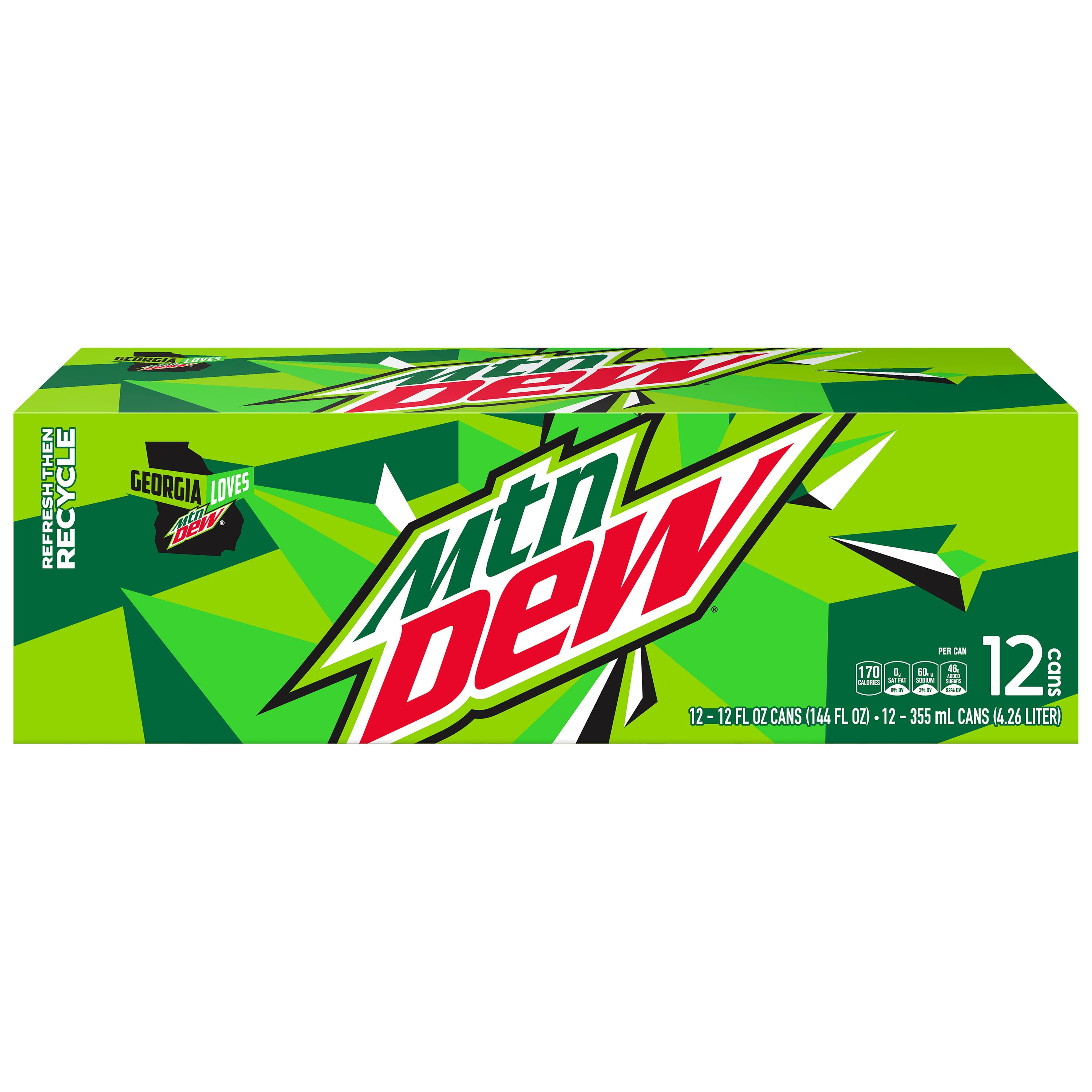 Mountain Dew Original Intense Refreshment Soda, 12