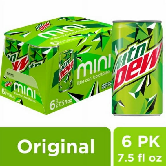 2X - Mountain Dew Soda Mini Cans