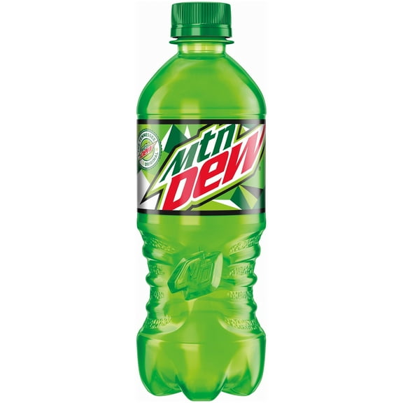 Mountain Dew Soda Pop 20oz Bottles, Quantity of 24