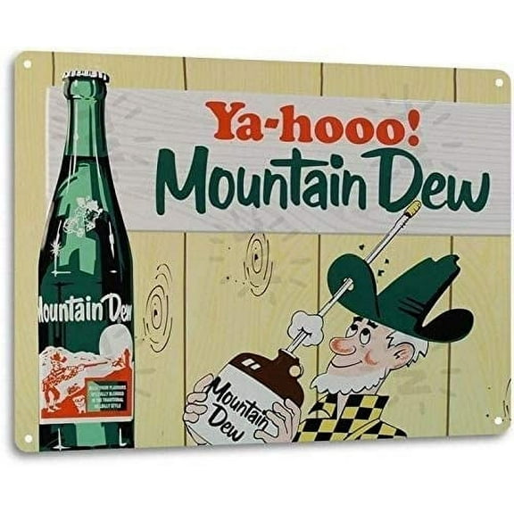 Mountain Dew Soda Pop Store Advertising Vintage Retro Wall Decor Metal Tin Sign TIN Sign 7.8X11.8 INCH