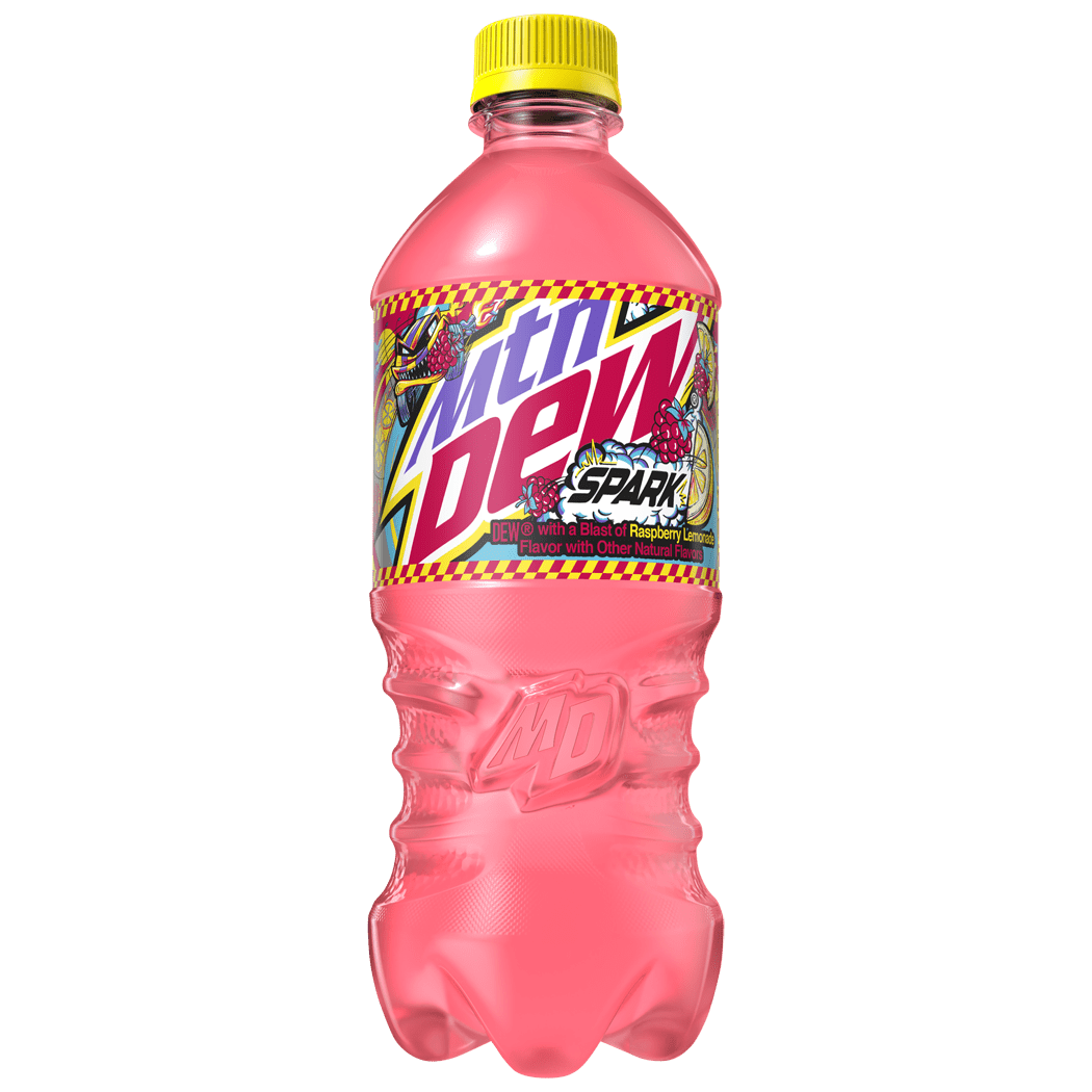 Mountain Dew Spark Raspberry Lemonade Soda Pop, 20 fl oz Bottle