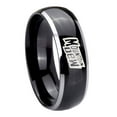 thumbnail image 1 of Tungsten Mountain Dew 8mm Black 2 Tone Dome Polished Edges Men's Ring, 1 of 1