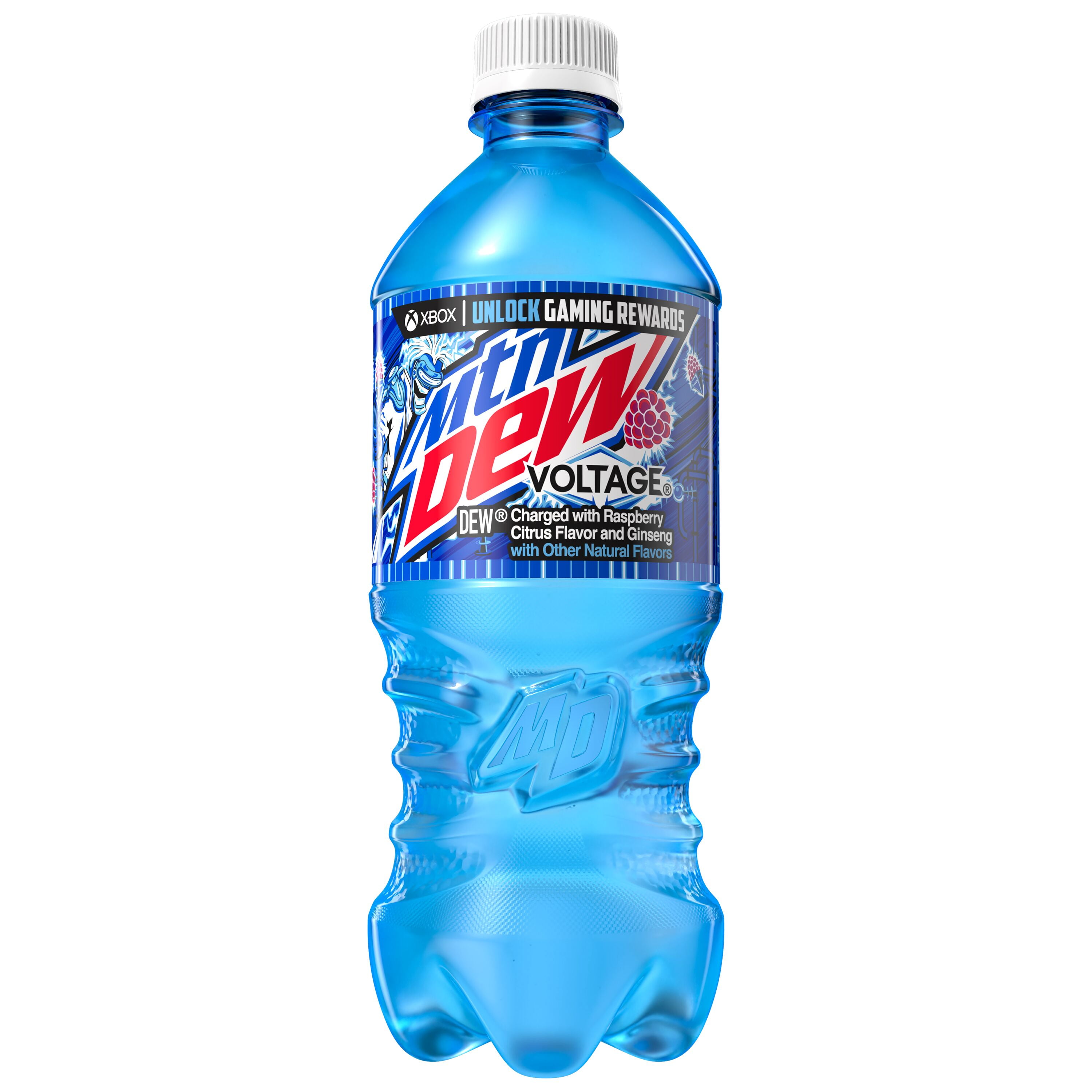 Mountain Dew Voltage Raspberry Citrus & Ginseng Soda Pop, 20 fl oz Bottle