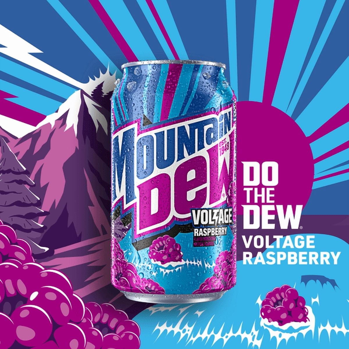 Mountain Dew Voltage Soda, 12 fl oz Cans, 12 Pack – Dew Charged with ...