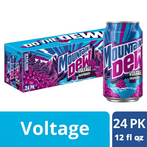 Mountain Dew Voltage Soda, Raspberry Citrus Flavored Soda with