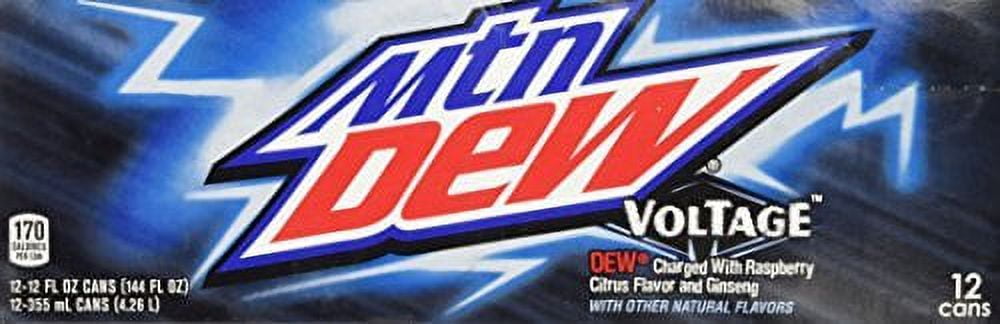 Mountain Dew Voltage dew charged with raspberry citrus flavor and ginseng, 12 12-fl. oz. cans by Mountain Dew