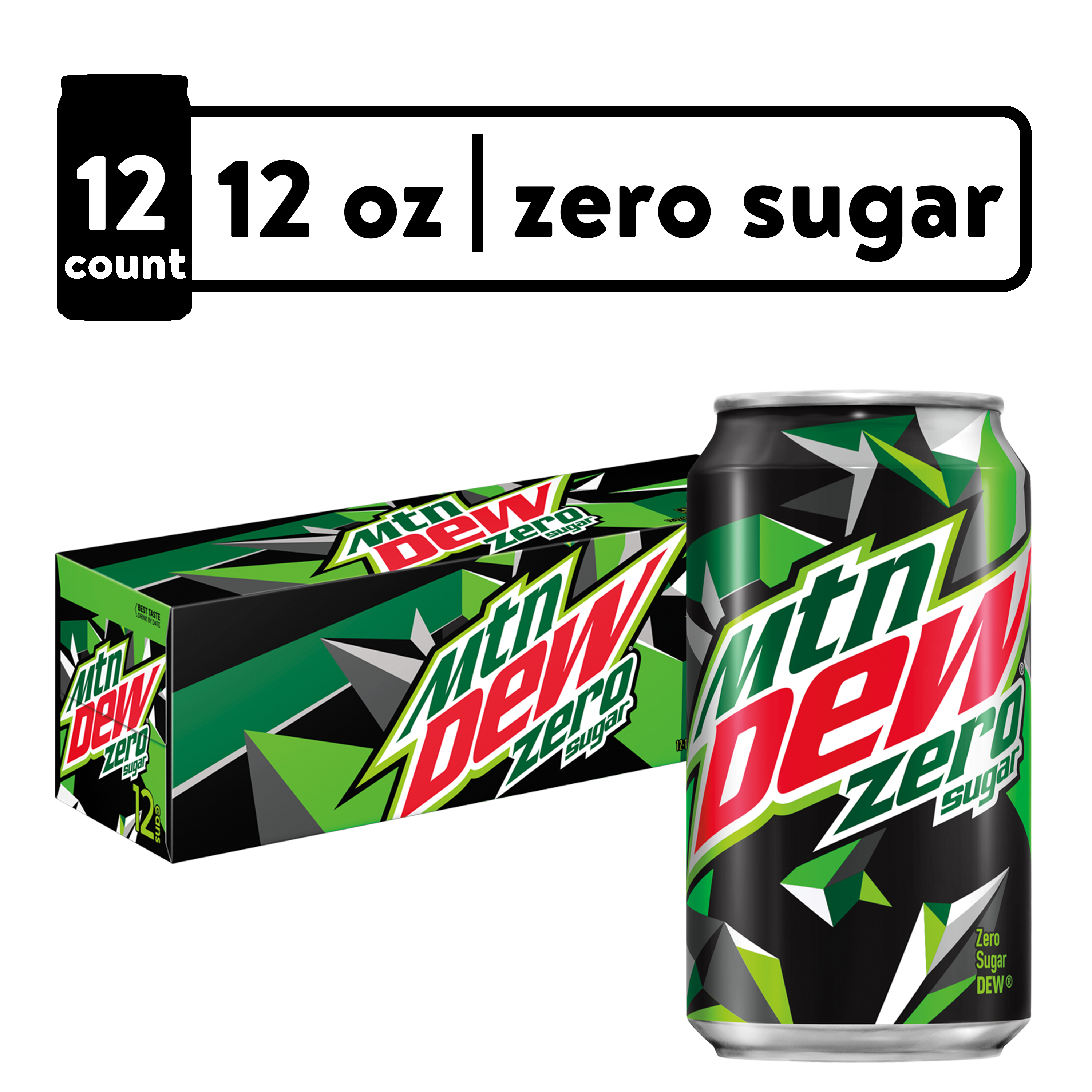 Mountain Dew Zero Sugar Citrus Soda Pop, 12 fl oz, 12 Pack Cans - image 1 of 6