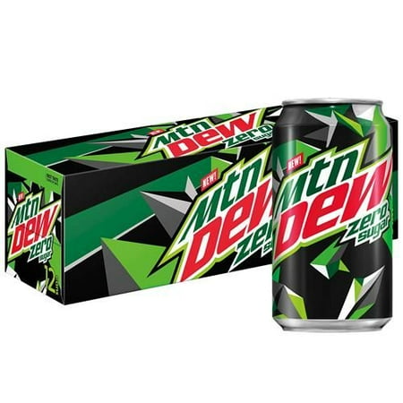 Mountain Dew Zero Sugar Soda, 12Oz Cans (12 Pack) - Pack of 2